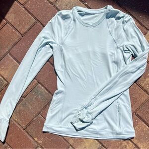 Lululemon Athletica Blue Fitted Long Sleeve Tee